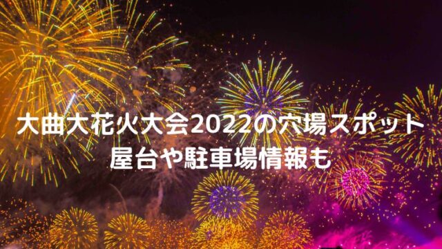 大曲大花火大会22の穴場スポット12か所は 屋台や駐車場情報も Cocoちゃんブログ